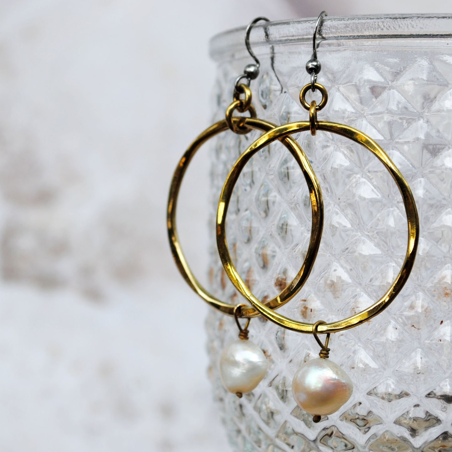 Poppy Earrings with Freshwater Pearls