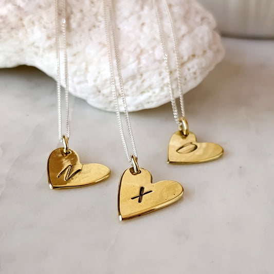 Heart Initial Necklace