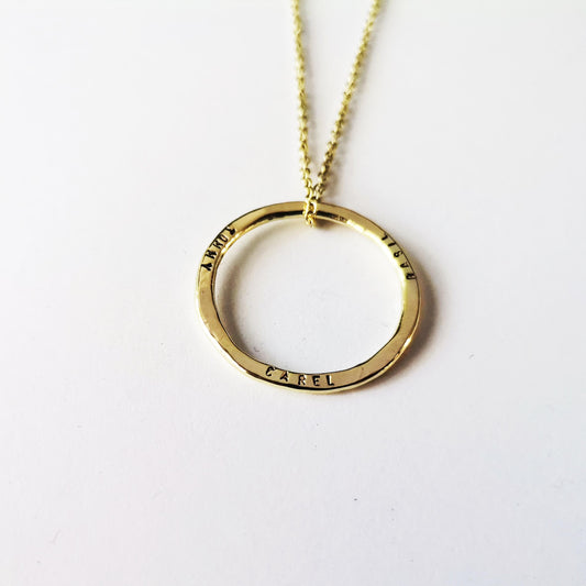 Hoop Necklace with Personalisation