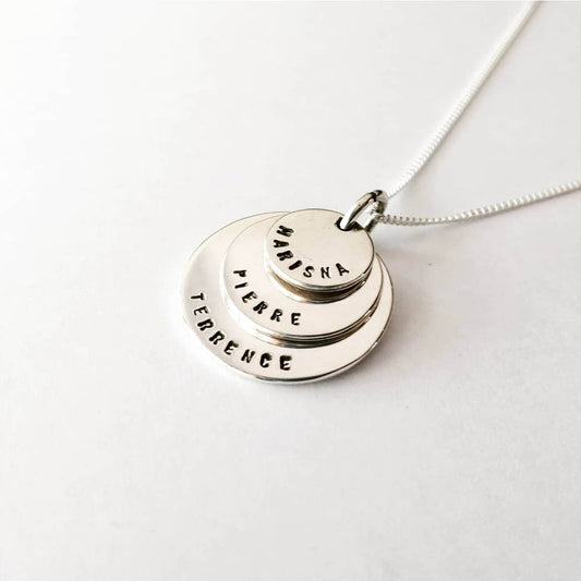 Triple Punch Disc Necklace