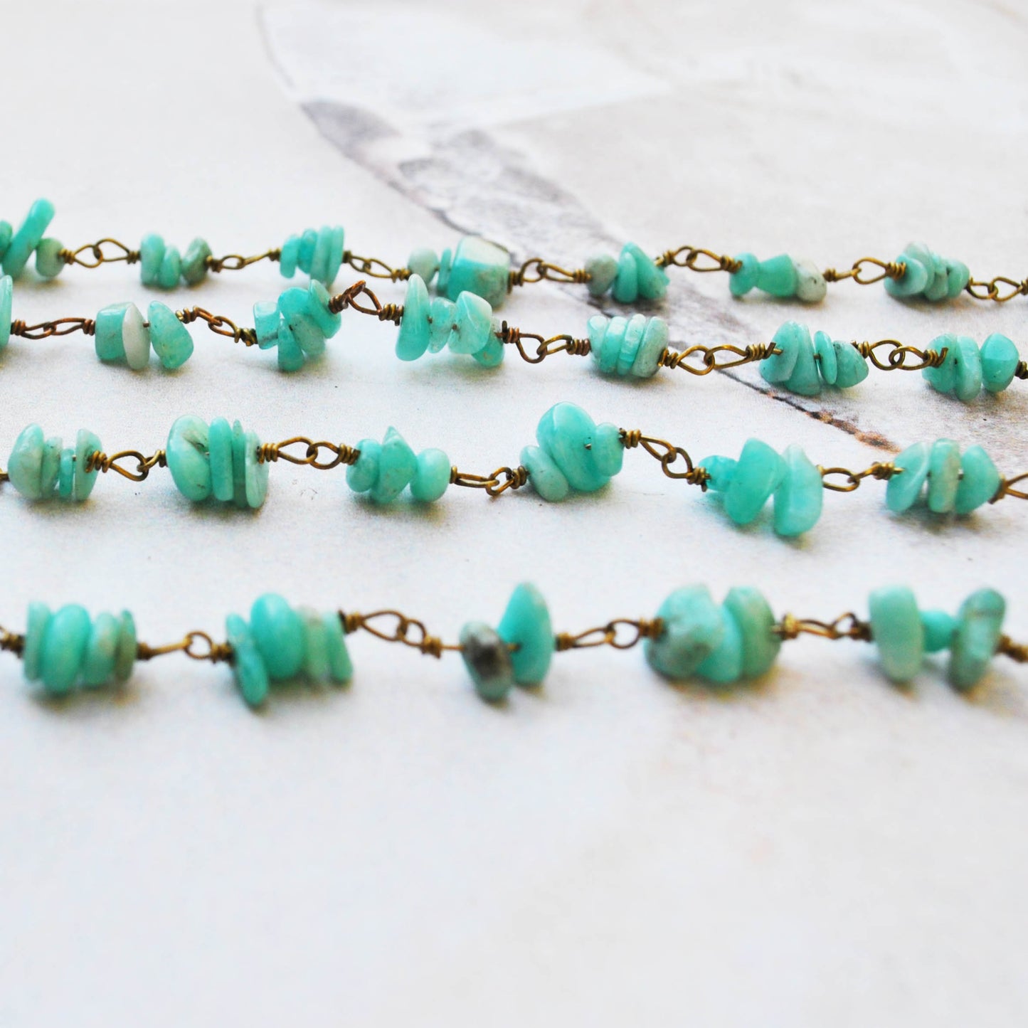 APATITE Beaded Necklace with URCHIN TOGGLE