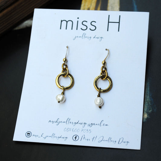 Poppy Earrings with Freshwater Pearls