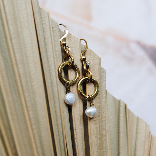 Poppy Earrings with Freshwater Pearls