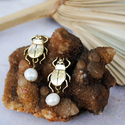 Scarab Stud Earrings