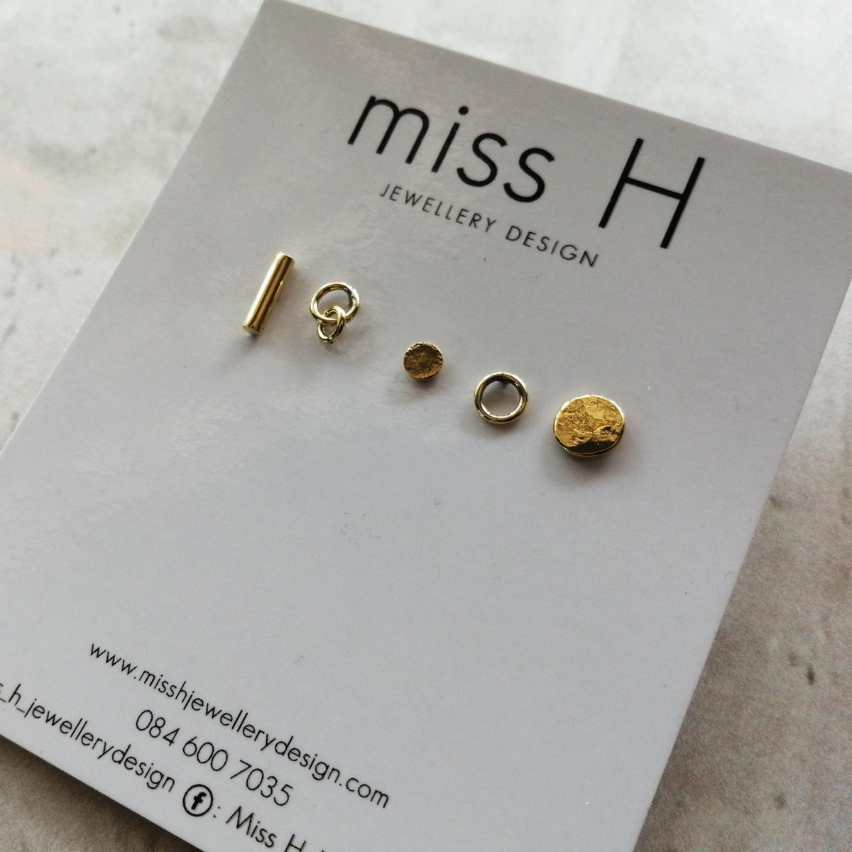Mixed Stud Pack in Brass – Miss H Jewellery Design