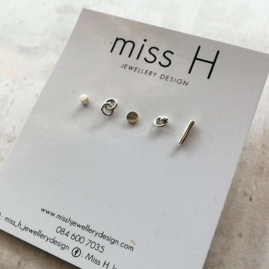 Mixed Stud Pack in Silver