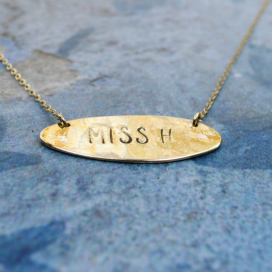 Nugget Name Necklace Horizontal